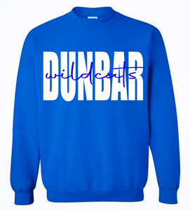 Dunbar Wildcats Sweatshirt- Royal Blue