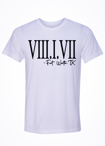 817 Roman Numerals - White