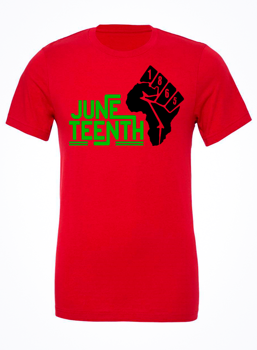 Juneteenth 1865 African Fist- Red