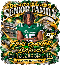Load image into Gallery viewer, LeMarcus Summers JR Senior Night 2027 - Adult Shirt - Forest Green
