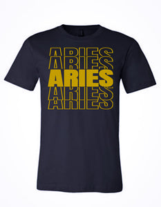 Aries Zodiac - Black/Gold