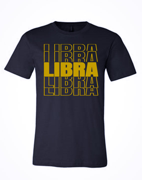 Libra Zodiac - Black/Gold