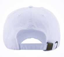 Load image into Gallery viewer, Distressed White Unisex Hat - Logo 2 - Black Stitched
