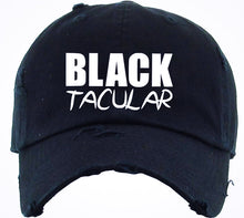 Load image into Gallery viewer, Distressed Black Unisex Hat - Logo 2 - White Stitched
