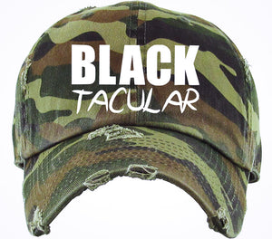 Distressed Camo Unisex Hat - Logo 2 - white Stitched